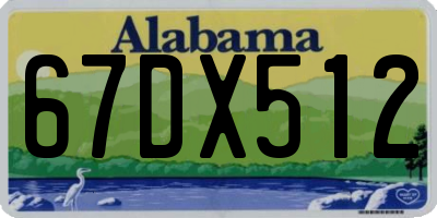 AL license plate 67DX512