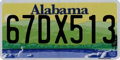 AL license plate 67DX513