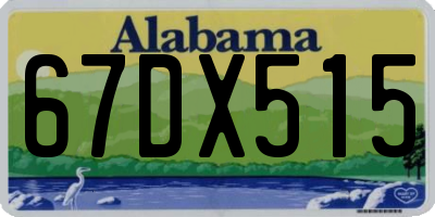 AL license plate 67DX515