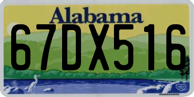 AL license plate 67DX516