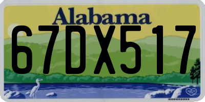 AL license plate 67DX517