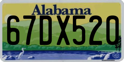 AL license plate 67DX520