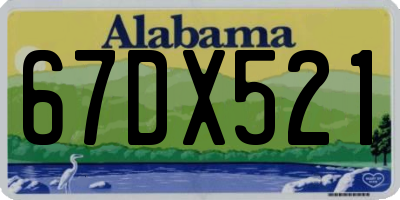 AL license plate 67DX521