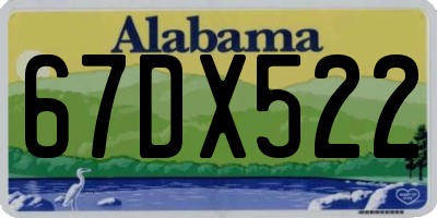 AL license plate 67DX522