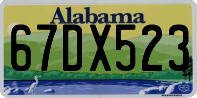 AL license plate 67DX523