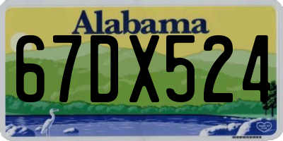 AL license plate 67DX524