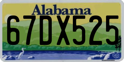 AL license plate 67DX525