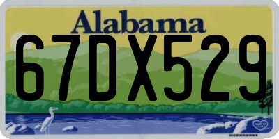 AL license plate 67DX529