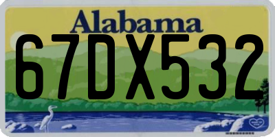 AL license plate 67DX532