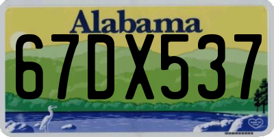 AL license plate 67DX537