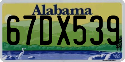 AL license plate 67DX539