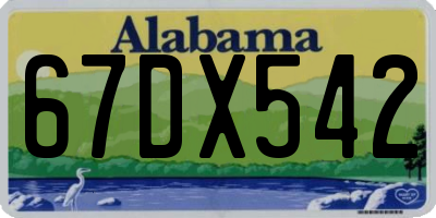 AL license plate 67DX542