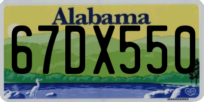 AL license plate 67DX550