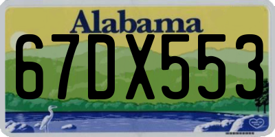 AL license plate 67DX553