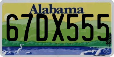 AL license plate 67DX555