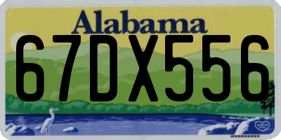 AL license plate 67DX556