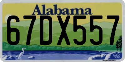 AL license plate 67DX557