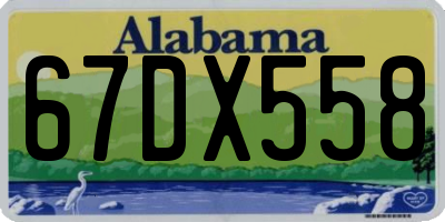 AL license plate 67DX558