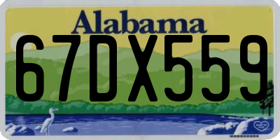 AL license plate 67DX559