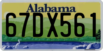 AL license plate 67DX561