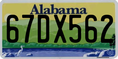 AL license plate 67DX562