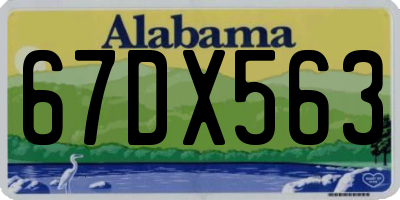 AL license plate 67DX563