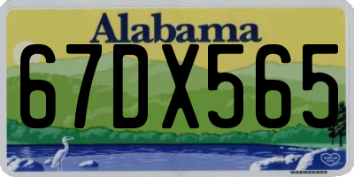 AL license plate 67DX565