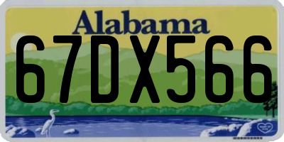 AL license plate 67DX566