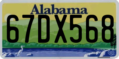 AL license plate 67DX568