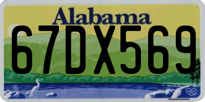 AL license plate 67DX569