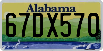 AL license plate 67DX570