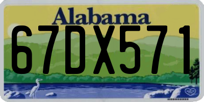 AL license plate 67DX571