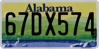 AL license plate 67DX574