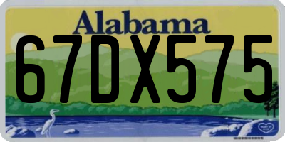 AL license plate 67DX575