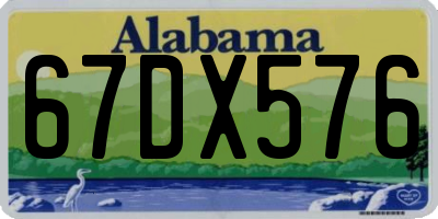 AL license plate 67DX576