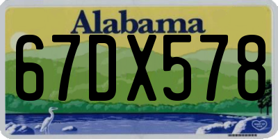 AL license plate 67DX578