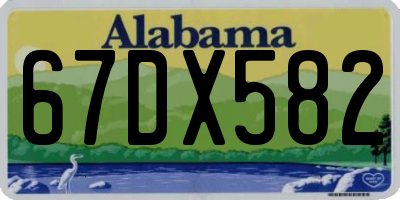 AL license plate 67DX582