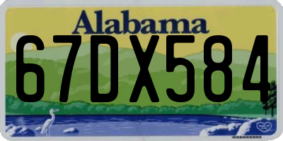 AL license plate 67DX584