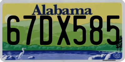 AL license plate 67DX585