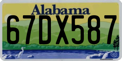 AL license plate 67DX587