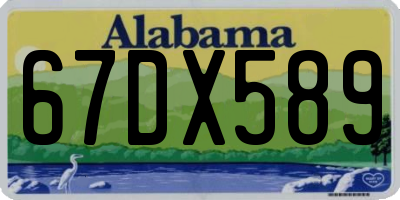 AL license plate 67DX589