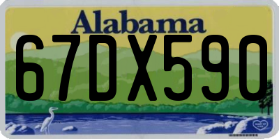 AL license plate 67DX590