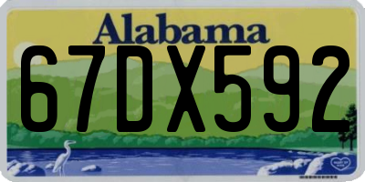 AL license plate 67DX592