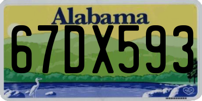 AL license plate 67DX593