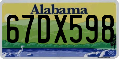 AL license plate 67DX598