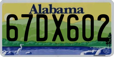 AL license plate 67DX602