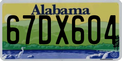 AL license plate 67DX604