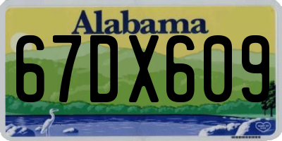 AL license plate 67DX609