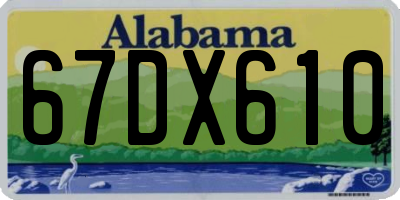 AL license plate 67DX610