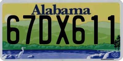 AL license plate 67DX611